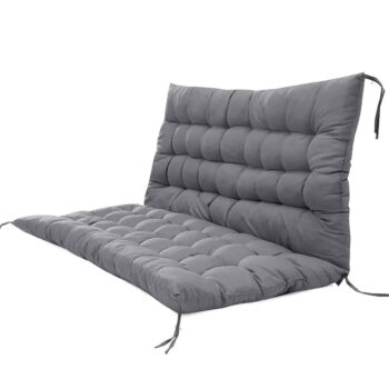 Coussin canapé rembourré pour jardin avec attaches.