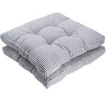 Coussin carré bleu marine rayé