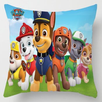 housse de coussin imprimé du dessin animé de la pat patrouille