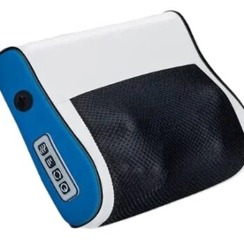 Coussin infrarouge chauffant et massant electrique bleu et blanc