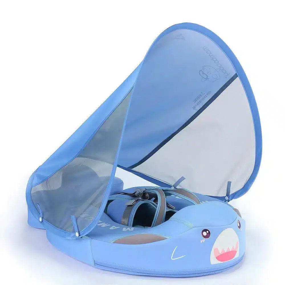 10 Bouée flottante solide avec un toit amovible pour bébé sur un fond blanc