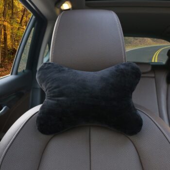 Coussin appui-tête pour siège de voiture noir