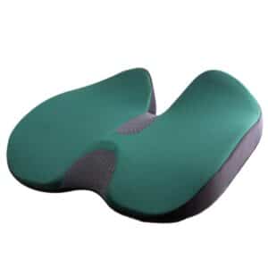 Coussin hémorroïdes confortable pour siège de couleur vert et noir