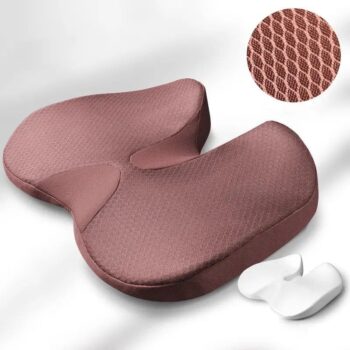 Coussin hémorroïdes confortable pour siège de couleur marron