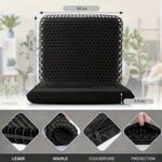 Coussin gel anti escarre noir avec sa couverture noire, résistant et lavable à la machine