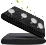 Coussin gel anti escarre noir léger et respirant avec une housse de protection noir