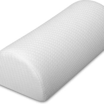 Coussin traversin blanc pour les jambes.