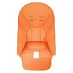 Coussin de chaise en cuir (Peg Perego Prima Pappa Zero3) de couleur orange sur fond blanc