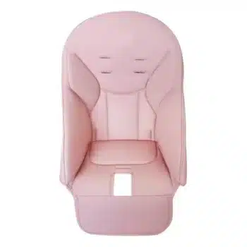 Coussin de chaise en cuir (Peg Perego Prima Pappa Zero3) de couleur rose sur fond blanc